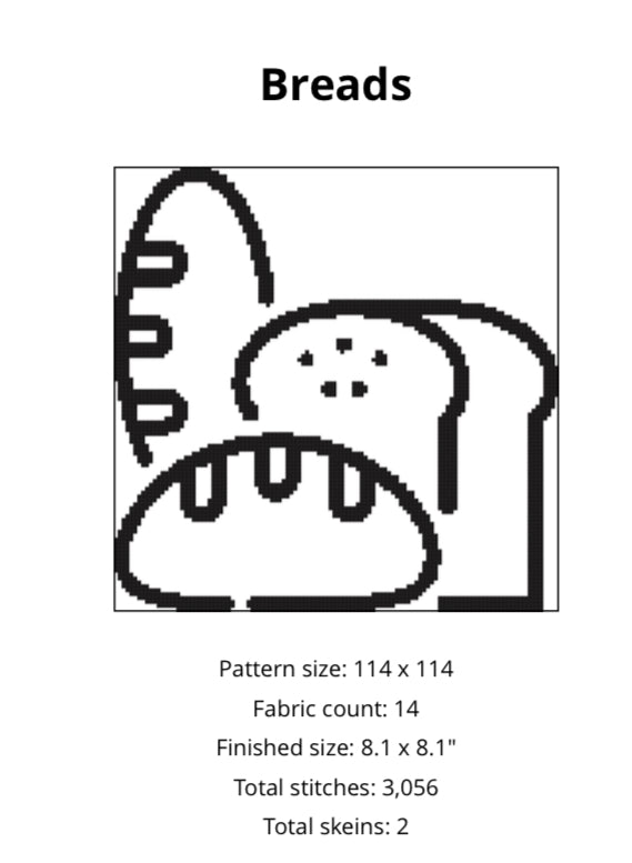 Breads Cross Stitch Pattern