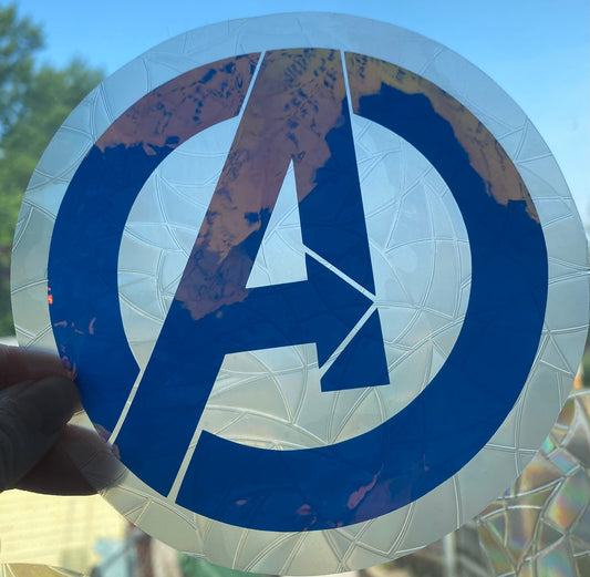 Avengers Logo Rainbow Maker/Window Cling/Suncatcher