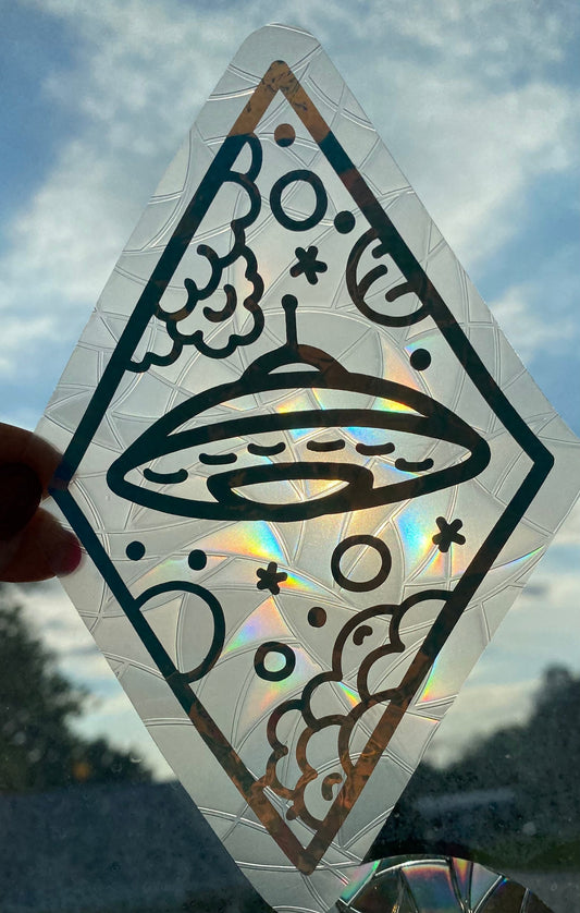 Alien American Traditional Rainbow Making Window Decal/ Suncatcher/ Window sticker